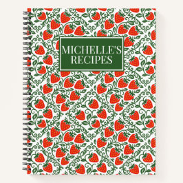 Strawberry Rustic Farmhouse French Country Recipe ノートブック