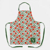Strawberry Rustic Farmhouse Monogram エプロン (正面)