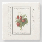 Strawberry seedling is a Christmas tree ストーンコースター (正面)