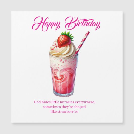 Strawberry Shake Christian Greeting Card (正面)