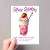 Strawberry Shake Christian Greeting Card アクリル招待状 (インサイチュ (ポータブル))