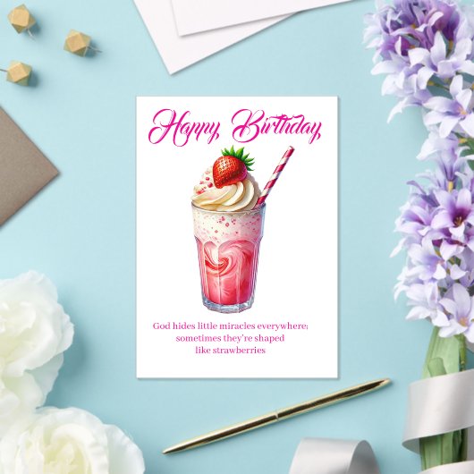 Strawberry Shake Christian Greeting Card アクリル招待状 (インサイチュ (ウェディング))