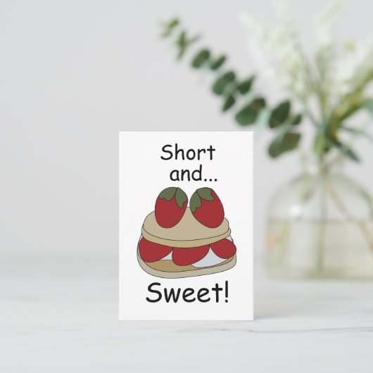 Strawberry Shortcake Short and Sweet Funny Bakery 名刺 (スタンド正面)