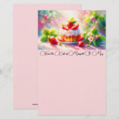 Strawberry Shortcake Watercolor Stationery 便箋 (正面/裏面)