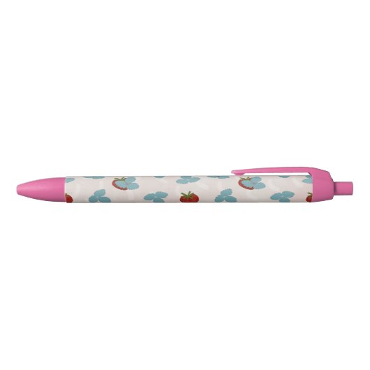 Strawberry Sprinkle Pen 黒ボールペン (トップ)