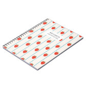 Strawberry Striped Pattern Notebook ノートブック (左側)