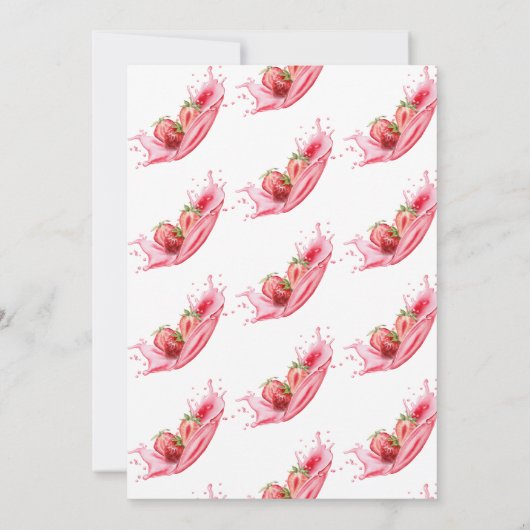 Strawberry | Summer Baby Shower Invitation 招待状 (裏面)