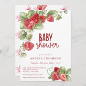 Strawberry | Summer Baby Shower Invitation 招待状 (正面/裏面)