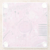 Strawberry Sundae Abstract Art  ガラスコースター (裏面)