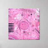 Strawberry Sundae Abstract Art  キャンバスプリント (正面)