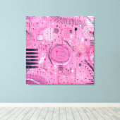 Strawberry Sundae Abstract Art  キャンバスプリント (インサイチュ (ウッドフロア))