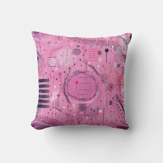 Strawberry Sundae Abstract Art  クッション (正面)