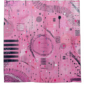 Strawberry Sundae Abstract Art  シャワーカーテン (正面)