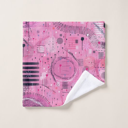 Strawberry Sundae Abstract Art  バスタオルセット (ウォッシュタオル)