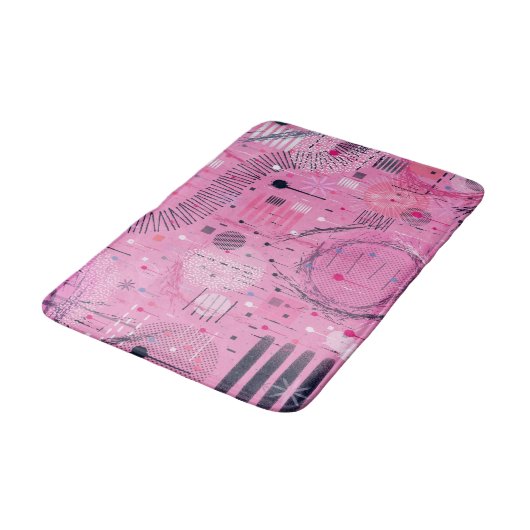 Strawberry Sundae Abstract Art  バスマット (アングル)