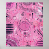 Strawberry Sundae Abstract Art  ポスター (正面)