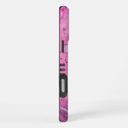 Strawberry Sundae Abstract Art  iPhoneケース (右側面)