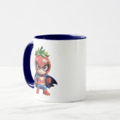 Strawberry Superhero Cute Cartoon マグカップ (正面左)