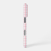 Strawberry Sweet Love – Minimal Berry Trio on Red  iPhoneケース (右側面)