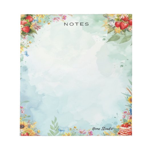 Strawberry Sweet Treat Blank Notepad ノートパッド (正面)