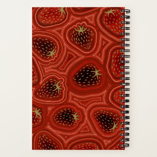 Strawberry swirl Spiral Notebook ノートブック (裏面)