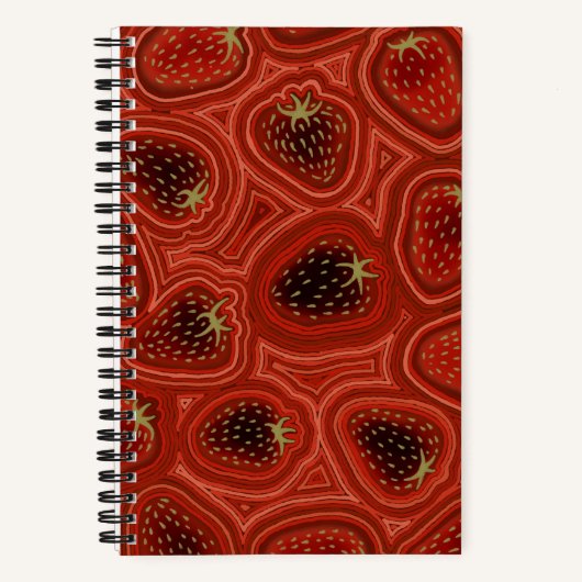 Strawberry swirl Spiral Notebook ノートブック (正面)