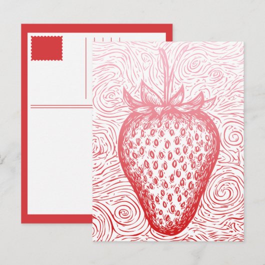strawberry swirls シーズンポストカード (正面/裏面)