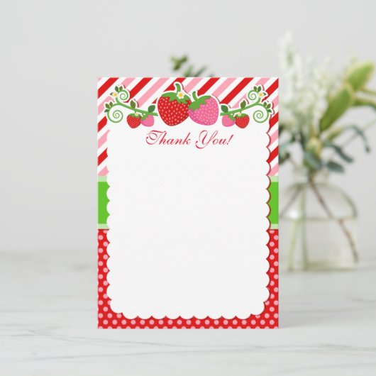 Strawberry Thank You Notes サンキューカード (スタンド正面)