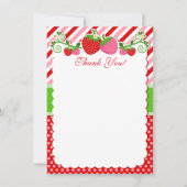 Strawberry Thank You Notes サンキューカード (正面)