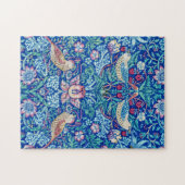 Strawberry Thief Blue, William Morris ジグソーパズル (横)