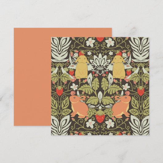 Strawberry thief Bunnies pattern (正面/裏面)