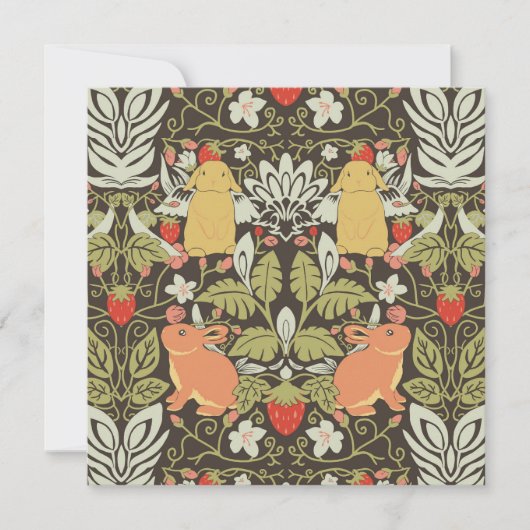 Strawberry thief Bunnies pattern (正面)
