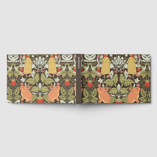 Strawberry thief Bunnies pattern ゲストブック (全面)