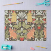 Strawberry thief Bunnies pattern 薄葉紙 (クラフト)