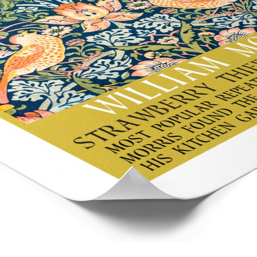Strawberry thief - Design of William Morris ポスター (角)