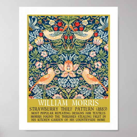 Strawberry thief - Design of William Morris  ポスター (正面)