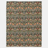 Strawberry Thief William Morris フリースブランケット (正面)