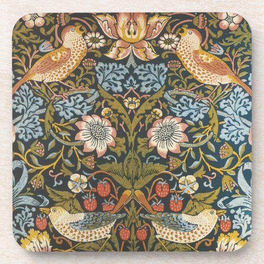 Strawberry Thieves William Morris Antique Pattern コースター (正面)