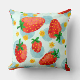 Strawberry Throw Pillow クッション