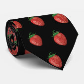 Strawberry | Tie | Black ネクタイ (ロール)