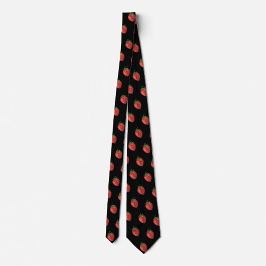 Strawberry | Tie | Black ネクタイ (裏面)