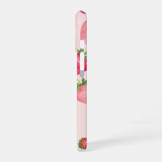 Strawberry Time Sweet Berry Pattern Phone Case iPhone 16ケース (左側面)