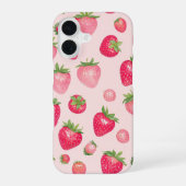 Strawberry Time Sweet Berry Pattern Phone Case iPhone 16ケース (裏面)