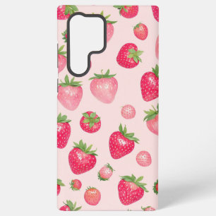Strawberry Time Sweet Berry Pattern Phone Case Samsung Galaxy S22 Ultraケース