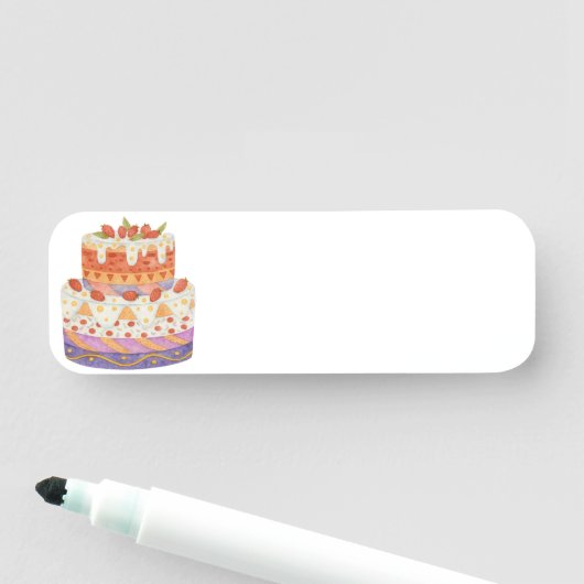 Strawberry two-tier cake 名札 (インサイチュ)