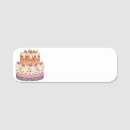 Strawberry two-tier cake 名札