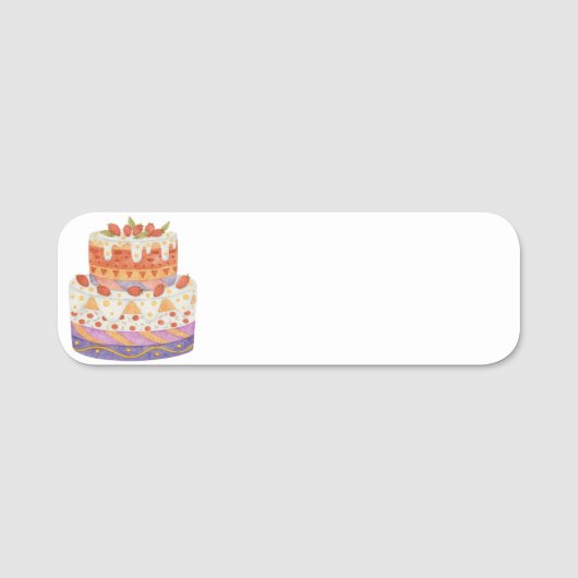 Strawberry two-tier cake 名札 (正面)