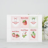 Strawberry Valentine Cards for Kids レターヘッド (スタンド正面)