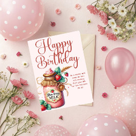 Strawberry Warmth Birthday Christian Card カード