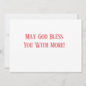 Strawberry Warmth Birthday Christian Card カード (裏面)